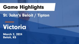St. John's Beloit / Tipton vs Victoria Game Highlights - March 2, 2024