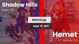 Matchup: Shadow Hills High vs. Hemet  2017