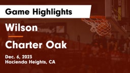 Wilson  vs Charter Oak  Game Highlights - Dec. 6, 2023