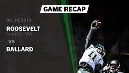 Recap: Roosevelt  vs. Ballard 2016