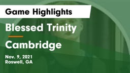 Blessed Trinity  vs Cambridge  Game Highlights - Nov. 9, 2021