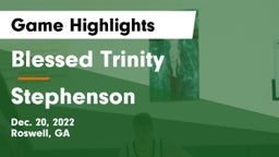 Blessed Trinity  vs Stephenson  Game Highlights - Dec. 20, 2022