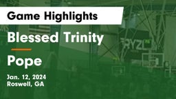 Blessed Trinity  vs Pope  Game Highlights - Jan. 12, 2024