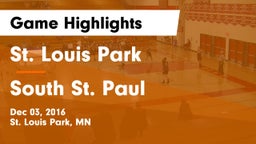 St. Louis Park  vs South St. Paul  Game Highlights - Dec 03, 2016