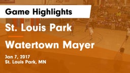 St. Louis Park  vs Watertown Mayer  Game Highlights - Jan 7, 2017