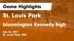 St. Louis Park  vs bloomington Kennedy high Game Highlights - Jan 26, 2017