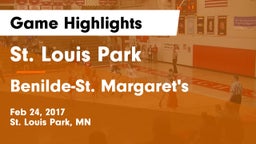 St. Louis Park  vs Benilde-St. Margaret's  Game Highlights - Feb 24, 2017