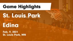 St. Louis Park  vs Edina  Game Highlights - Feb. 9, 2021