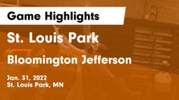 St. Louis Park  vs Bloomington Jefferson  Game Highlights - Jan. 31, 2022