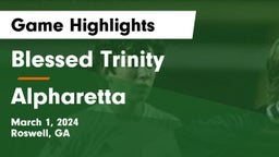 Blessed Trinity  vs Alpharetta  Game Highlights - March 1, 2024