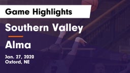 Southern Valley  vs Alma  Game Highlights - Jan. 27, 2020