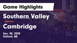 Southern Valley  vs Cambridge  Game Highlights - Jan. 30, 2020