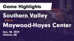 Southern Valley  vs Maywood-Hayes Center Game Highlights - Jan. 28, 2023