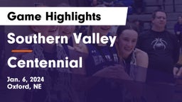 Southern Valley  vs Centennial  Game Highlights - Jan. 6, 2024