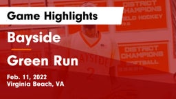 Bayside  vs Green Run  Game Highlights - Feb. 11, 2022