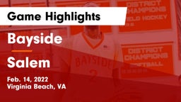 Bayside  vs Salem  Game Highlights - Feb. 14, 2022