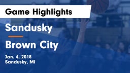 Sandusky  vs Brown City Game Highlights - Jan. 4, 2018