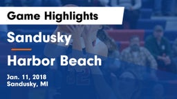 Sandusky  vs Harbor Beach Game Highlights - Jan. 11, 2018