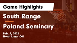South Range vs Poland Seminary  Game Highlights - Feb. 2, 2022