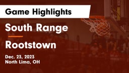 South Range vs Rootstown  Game Highlights - Dec. 23, 2023