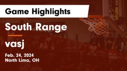 South Range vs vasj Game Highlights - Feb. 24, 2024