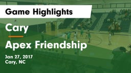 Cary  vs Apex Friendship  Game Highlights - Jan 27, 2017