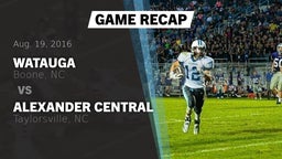 Recap: Watauga  vs. Alexander Central  2016