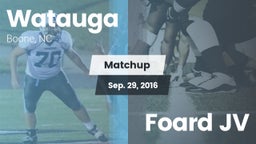 Matchup: Watauga  vs. Foard JV 2016