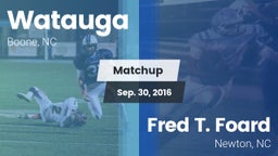 Matchup: Watauga  vs. Fred T. Foard  2016