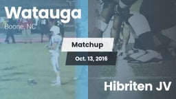 Matchup: Watauga  vs. Hibriten JV 2016