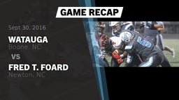 Recap: Watauga  vs. Fred T. Foard  2016