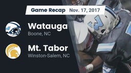 Recap: Watauga  vs. Mt. Tabor  2017