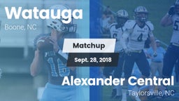 Matchup: Watauga  vs. Alexander Central  2018