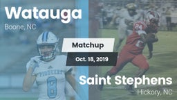 Matchup: Watauga  vs. Saint Stephens  2019