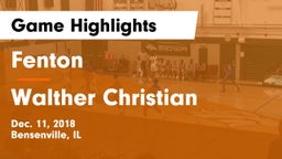 Fenton  vs Walther Christian Game Highlights - Dec. 11, 2018