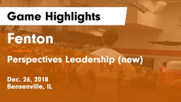 Fenton  vs Perspectives Leadership (new) Game Highlights - Dec. 26, 2018