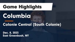 Columbia  vs Colonie Central  (South Colonie) Game Highlights - Dec. 8, 2023