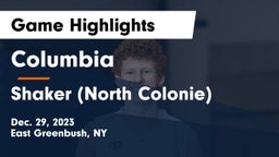 Columbia  vs Shaker  (North Colonie) Game Highlights - Dec. 29, 2023