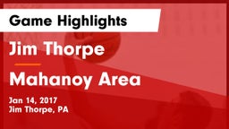 Jim Thorpe  vs Mahanoy Area  Game Highlights - Jan 14, 2017
