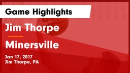 Jim Thorpe  vs Minersville  Game Highlights - Jan 17, 2017