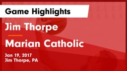 Jim Thorpe  vs Marian Catholic  Game Highlights - Jan 19, 2017