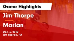 Jim Thorpe  vs Marian Game Highlights - Dec. 6, 2019