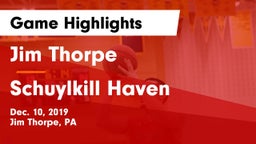 Jim Thorpe  vs Schuylkill Haven Game Highlights - Dec. 10, 2019