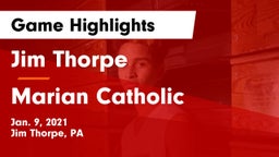 Jim Thorpe  vs Marian Catholic  Game Highlights - Jan. 9, 2021