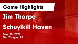 Jim Thorpe  vs Schuylkill Haven  Game Highlights - Jan. 23, 2021