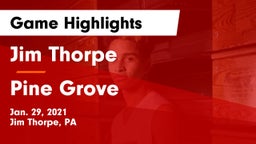 Jim Thorpe  vs Pine Grove  Game Highlights - Jan. 29, 2021