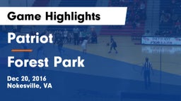 Patriot   vs Forest Park  Game Highlights - Dec 20, 2016