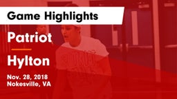 Patriot   vs Hylton  Game Highlights - Nov. 28, 2018