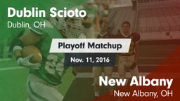 Matchup: Dublin Scioto High S vs. New Albany  2016