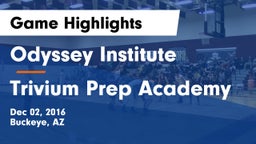Odyssey Institute vs Trivium Prep Academy Game Highlights - Dec 02, 2016